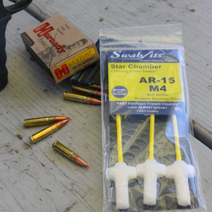 Swab-its® AR-15/M4 Modern Sport Rifle (MSR) Star Chamber Cleaning Foam Swabs™