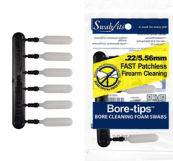 .22cal/.223cal/5.56mm Gun Cleaning Bore-tips® by Swab-its®