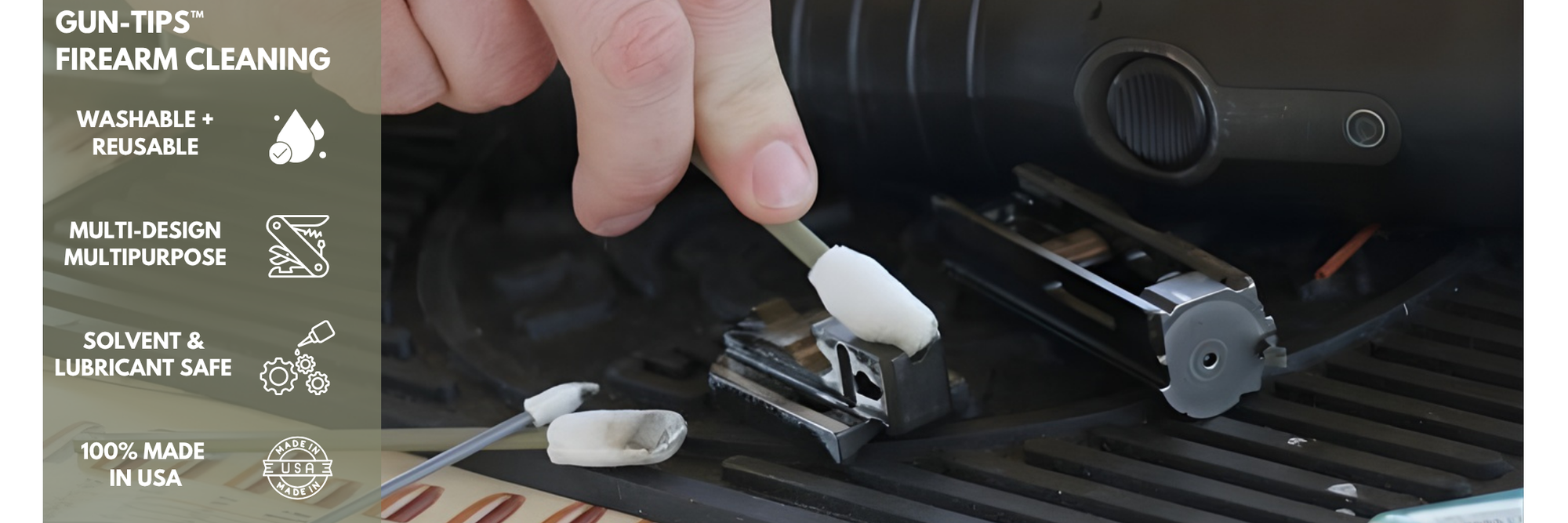 Swab-its Gun-tips The perfect swabs to clean all of your action areas! Lint-free and washable!