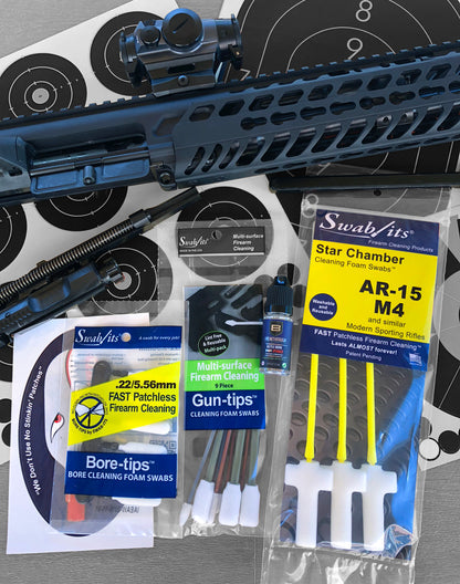 (12 Bag Case) Swab-its® .223/5.56mm MSR Firearm Cleaning Kit: 44-001-12-2