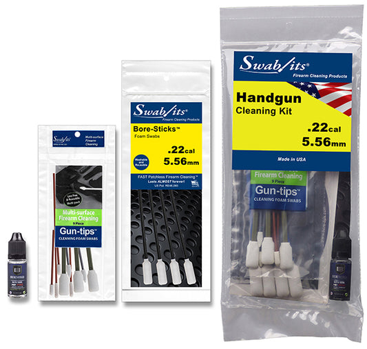 (12 Bag Case) Swab-its® .22cal Handgun Cleaning Kit: 44-005-12-2