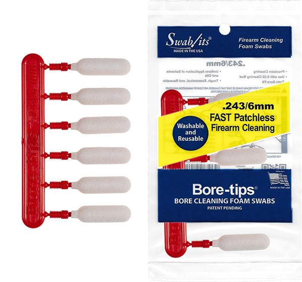.243cal/6mm Gun Cleaning Bore-tips® by Swab-its®