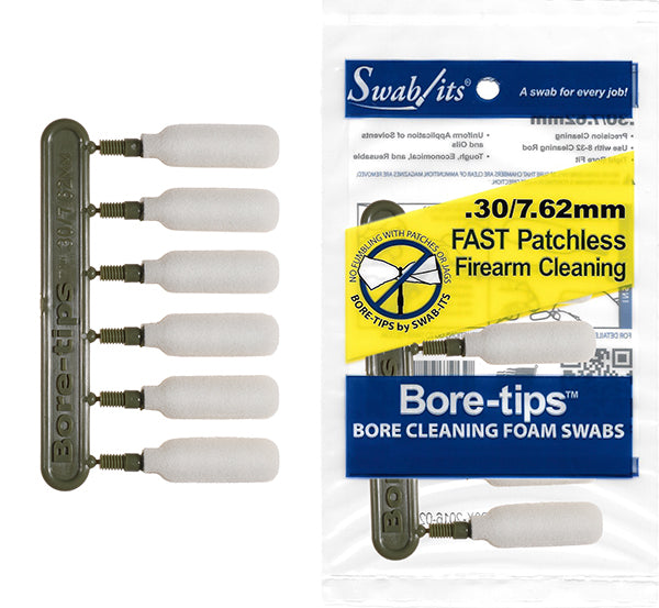 .30cal/7.62mm Gun Cleaning Bore-tips® by Swab-its®