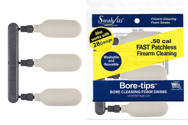*New* 41-0050: 28 Gauge/.50cal Gun Cleaning Bore-tips® by Swab-its®
