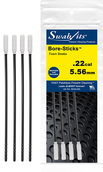 *NEW* .22cal/5.56mm One-Piece Rod W/Swab Cleaning Tool Bore-Sticks™ by Swab-its®: 43-2209