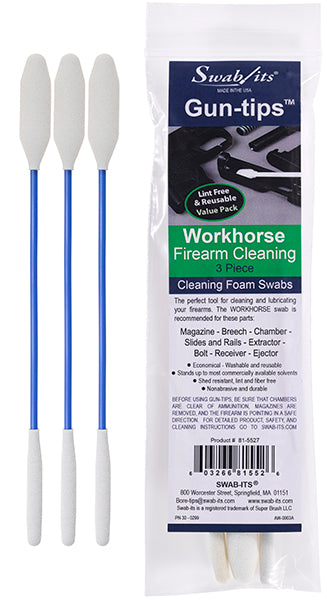 81-5527: 8.5" Double-Ended Workhorse Gun Cleaning Swab Gun-tips™ by Swab-its®